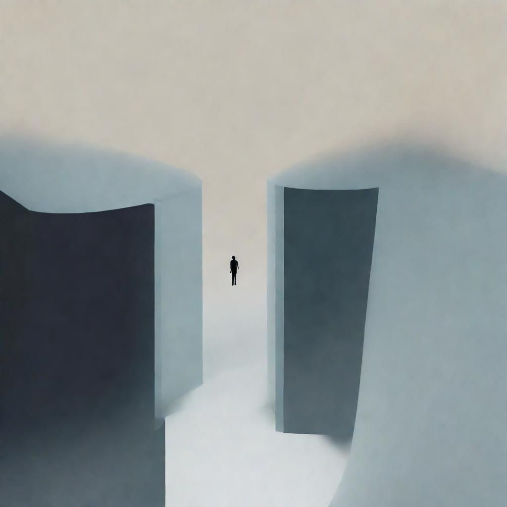 Distorted Perspective Creates Uncanny Surreal Landscape