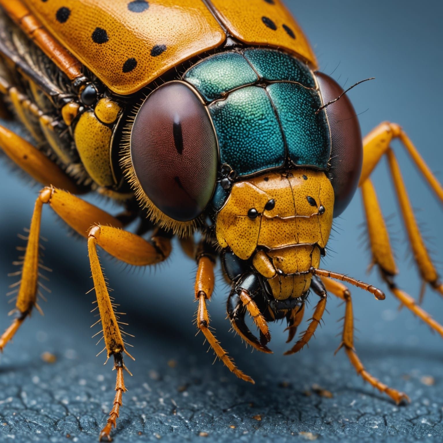 Hyperrealistic Close-Up of a Detailed Insect