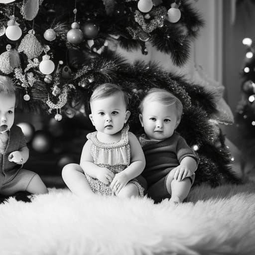 1950s Christmas Family Photo