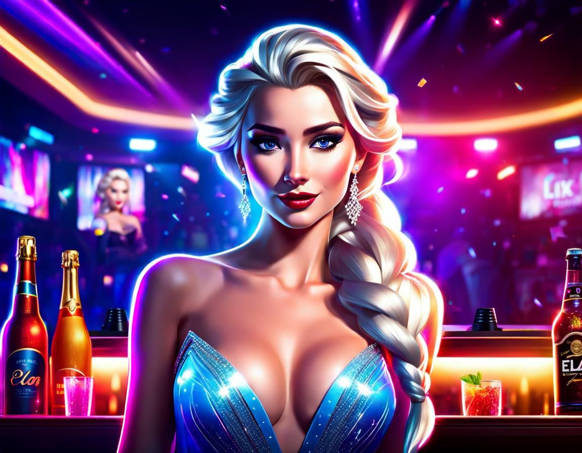 Elsa in Nightclub: High-Resolution Photography
