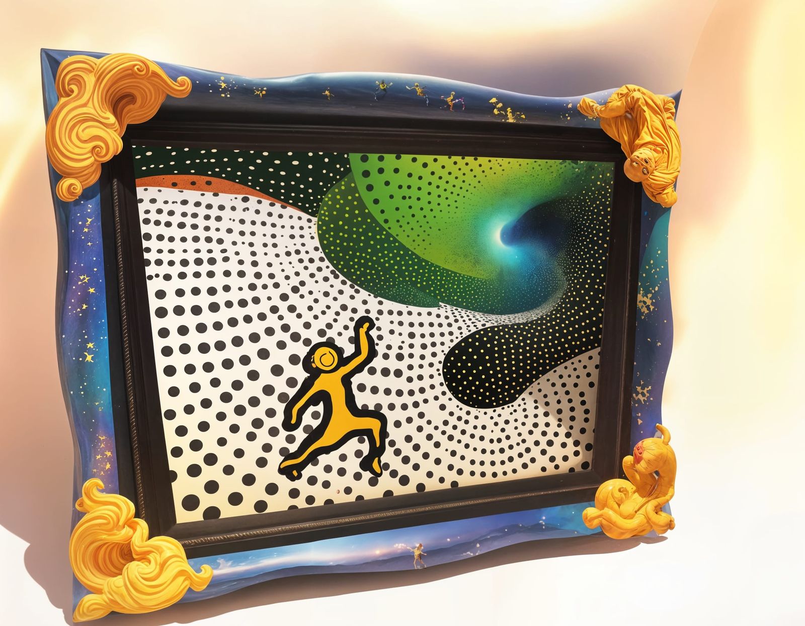 Breakdancer in Dotted Wormhole: A Surreal Dimension