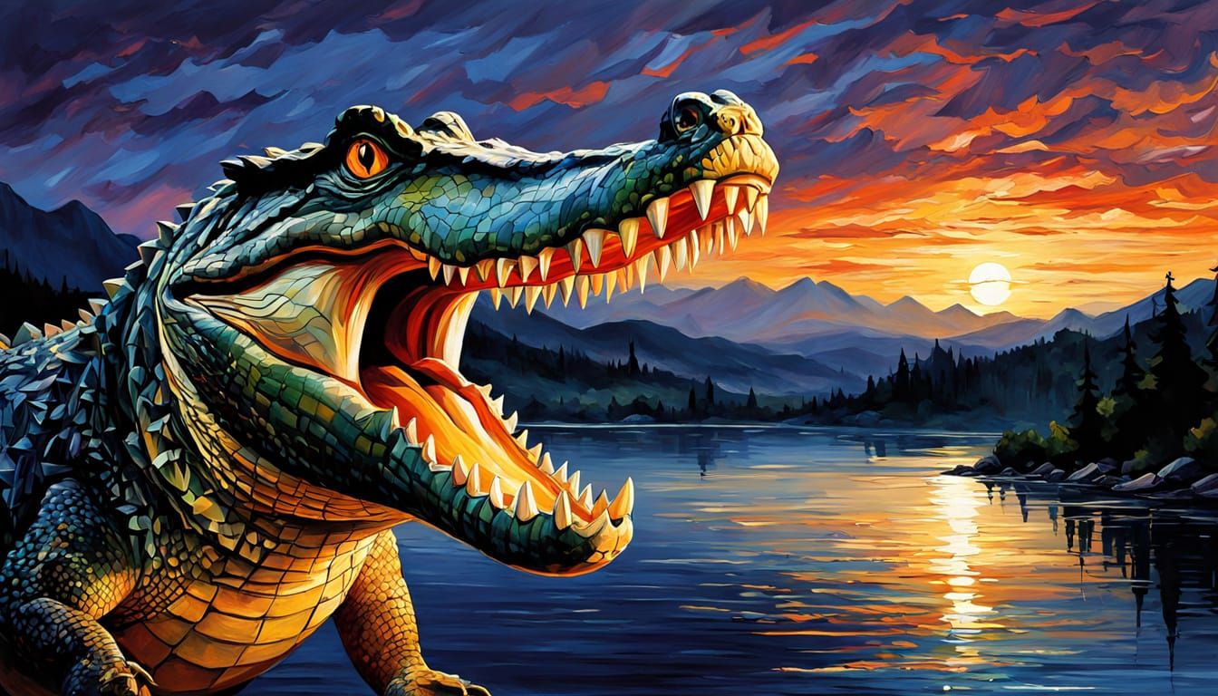 Ominous Crocodile Mouth With Crazy, Wrong Details