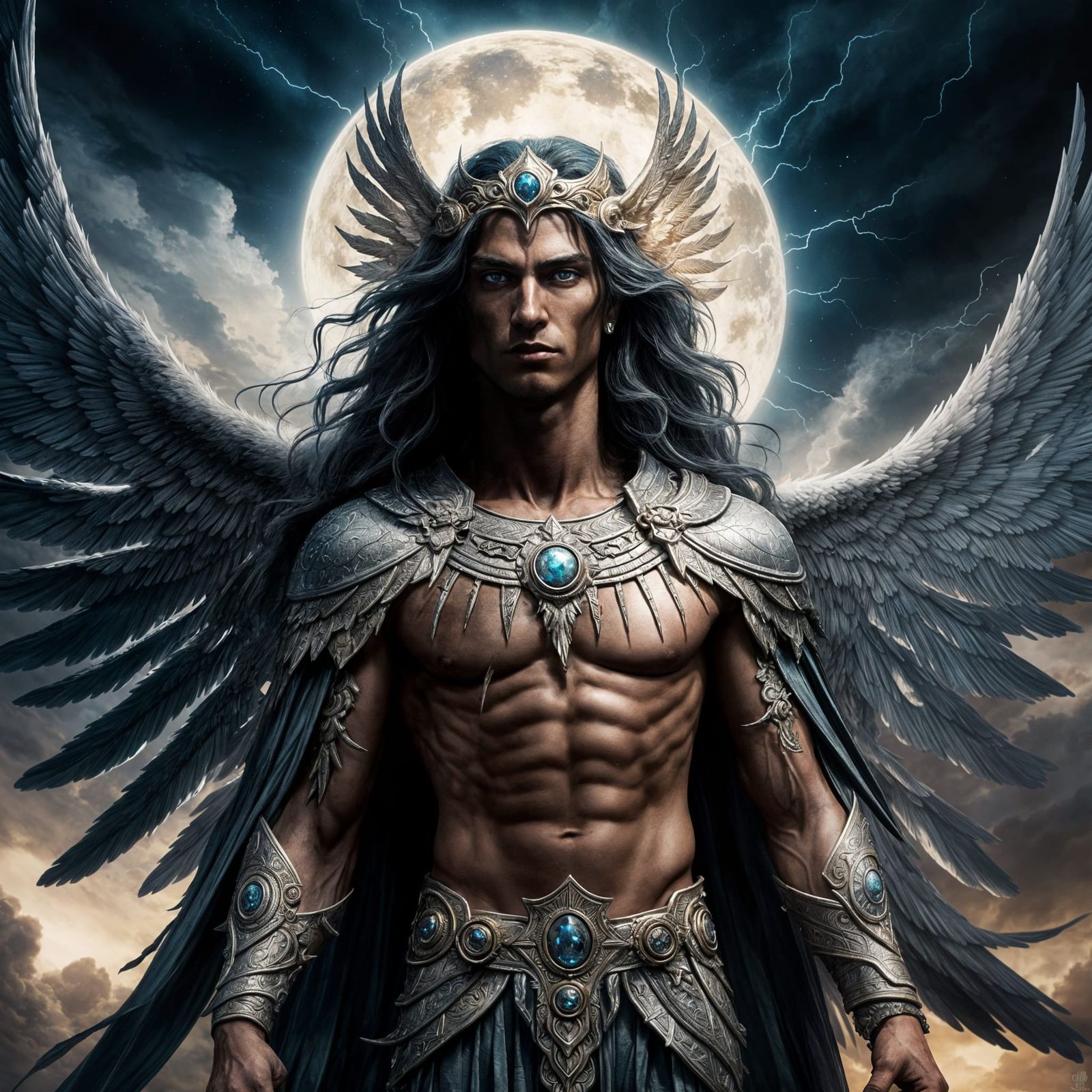 Majestic Nephilim in Ancient Landscape