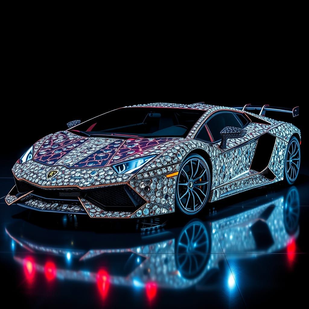 Luxury Sports Car Adorned with Diamonds