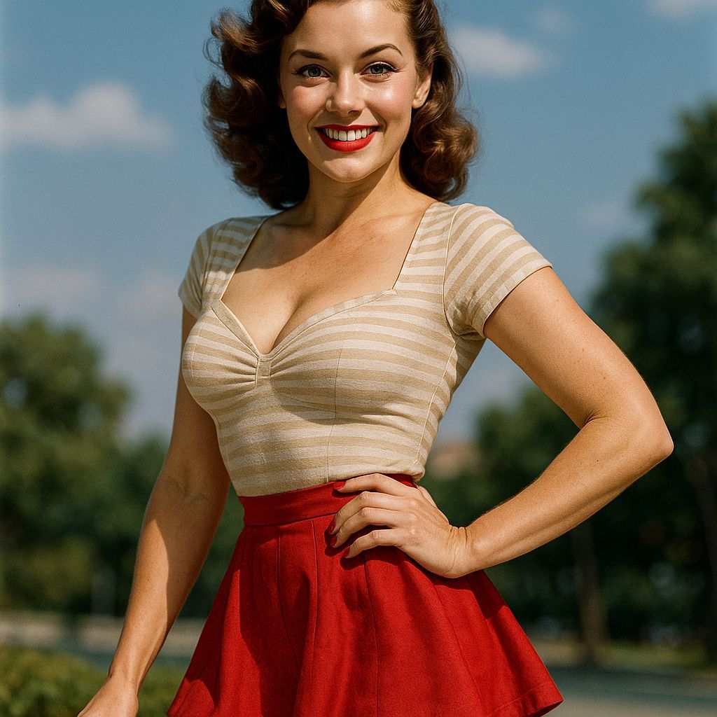 Vintage Glamour: A Bombshell in 1950s Style