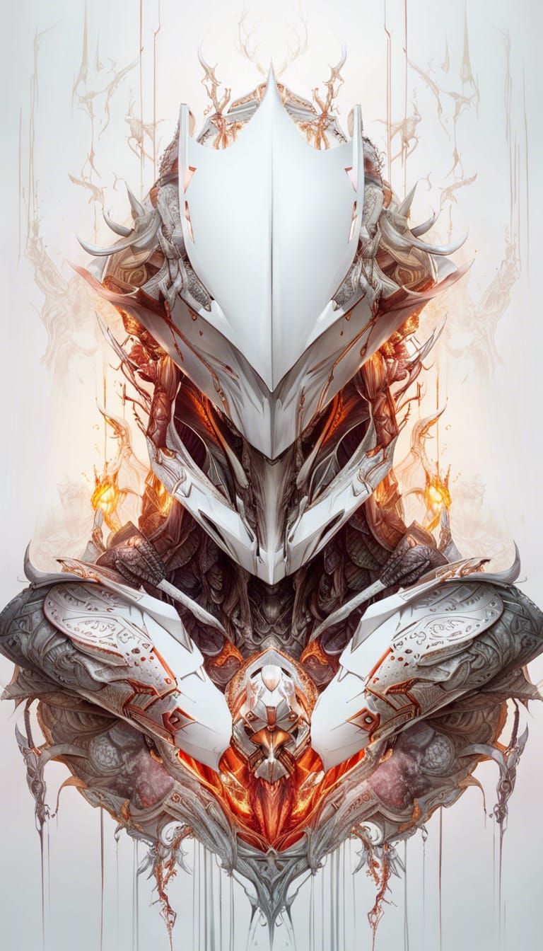 Muscular Knight Girl in Lava-Outlined Armor