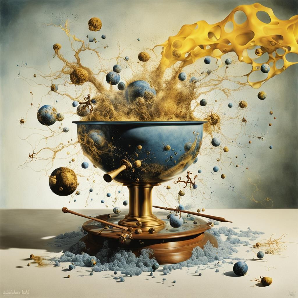 Surreal Thought Splatter Inspired by Salvador Dalí