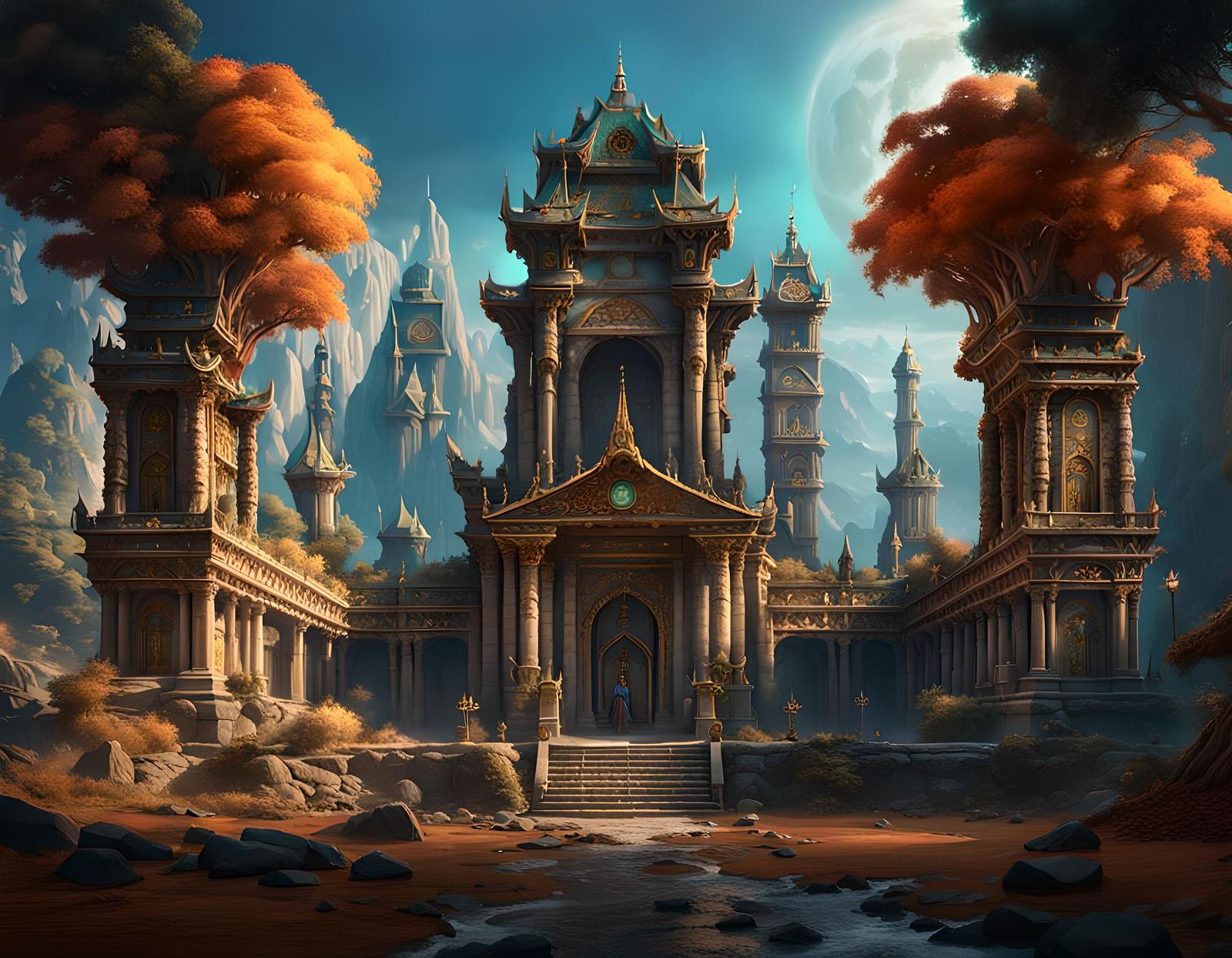 Shrine of Pan: Detailed Matte Painting