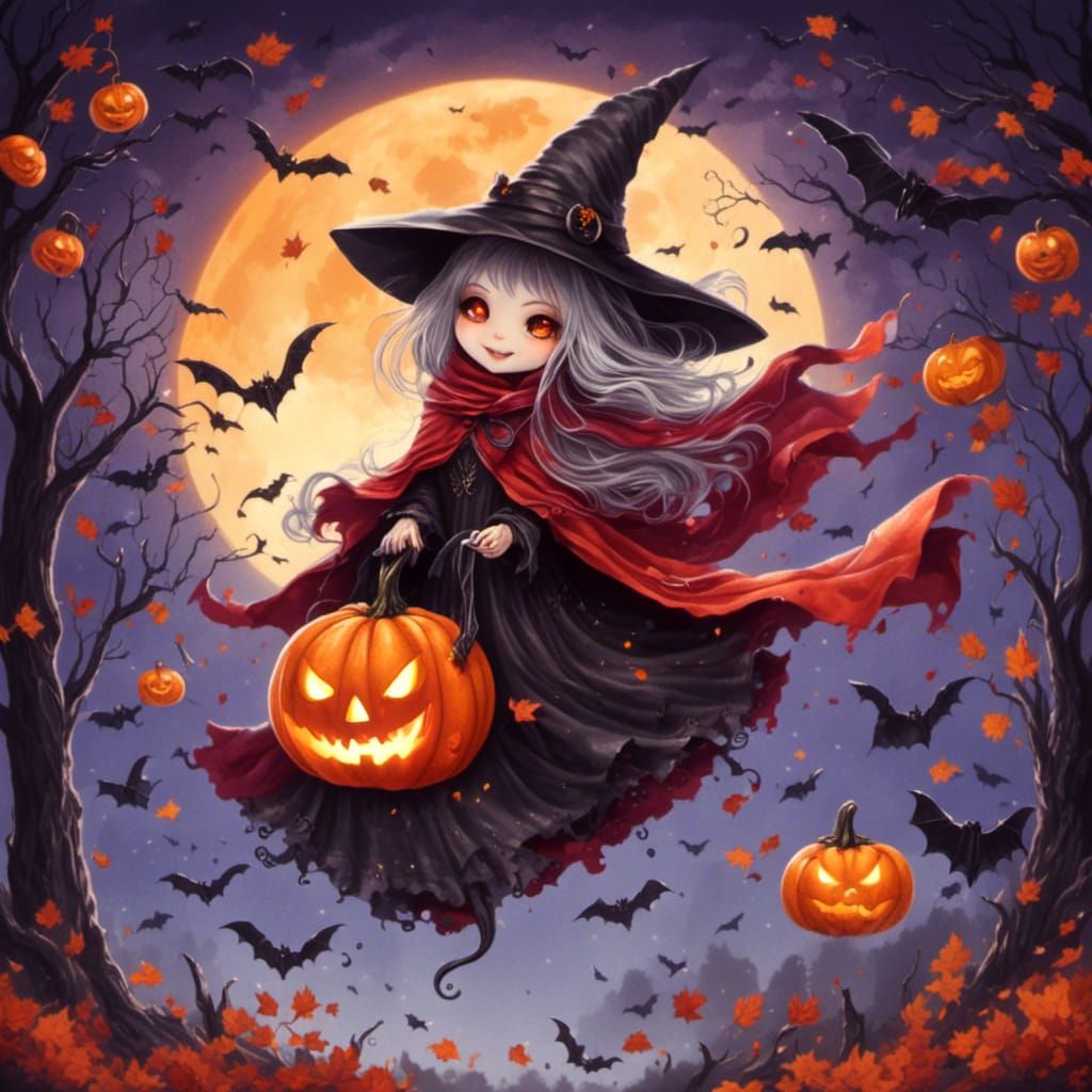 <lora:Cutie Pie Halloween:1.0> Una calabaza de Halloween con...