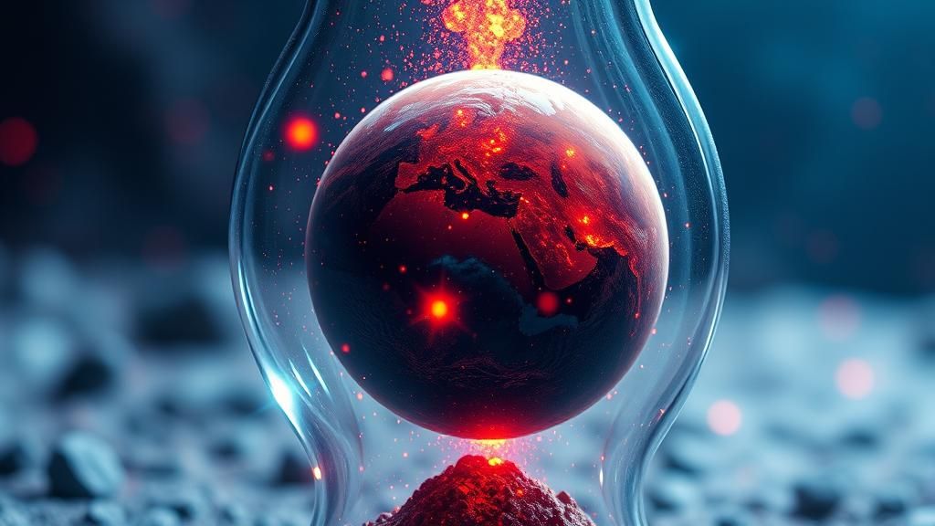 Exploding Alien Planet in Hourglass: High-Definition 3D Rend...