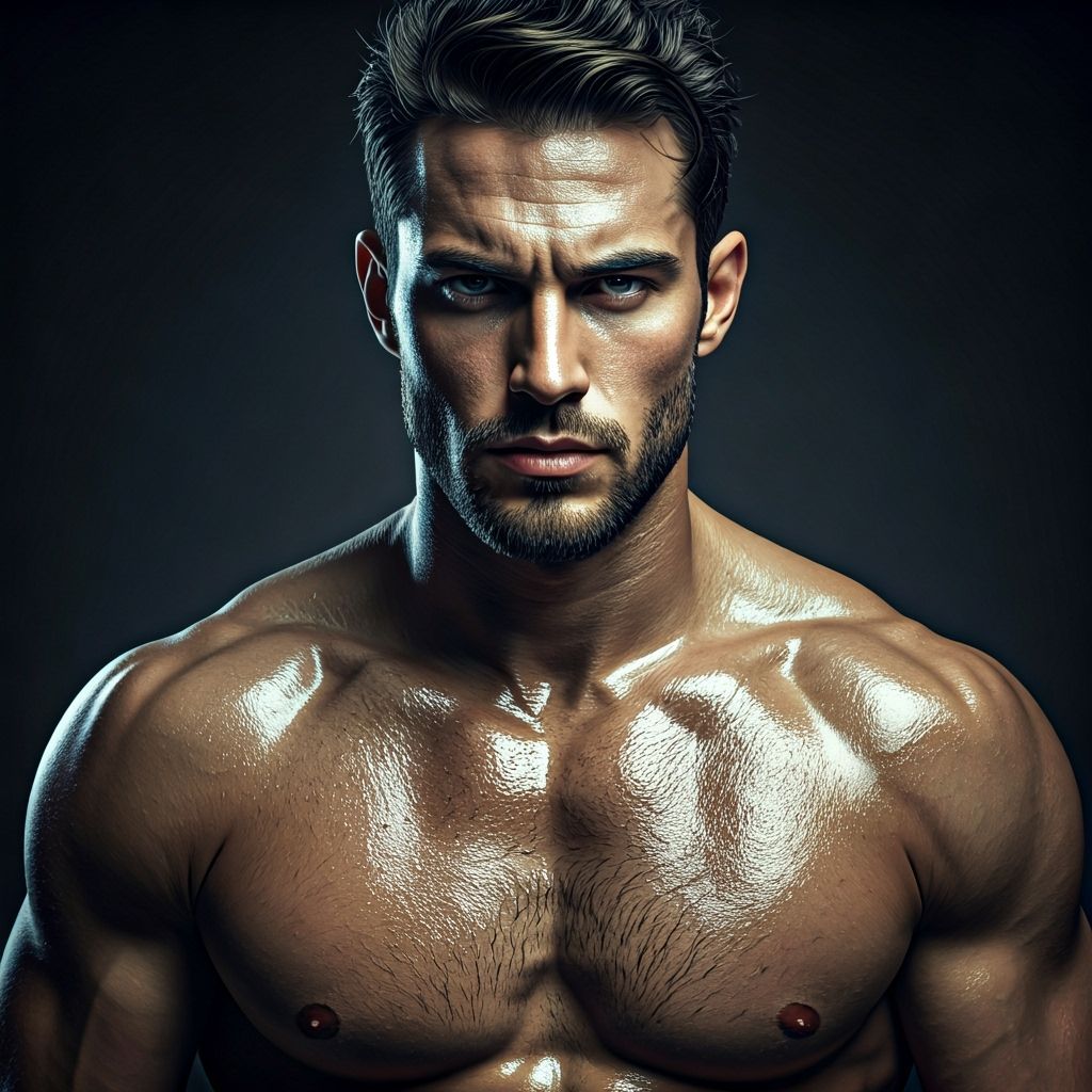 Hyperrealistic Portrait of a Confident Man