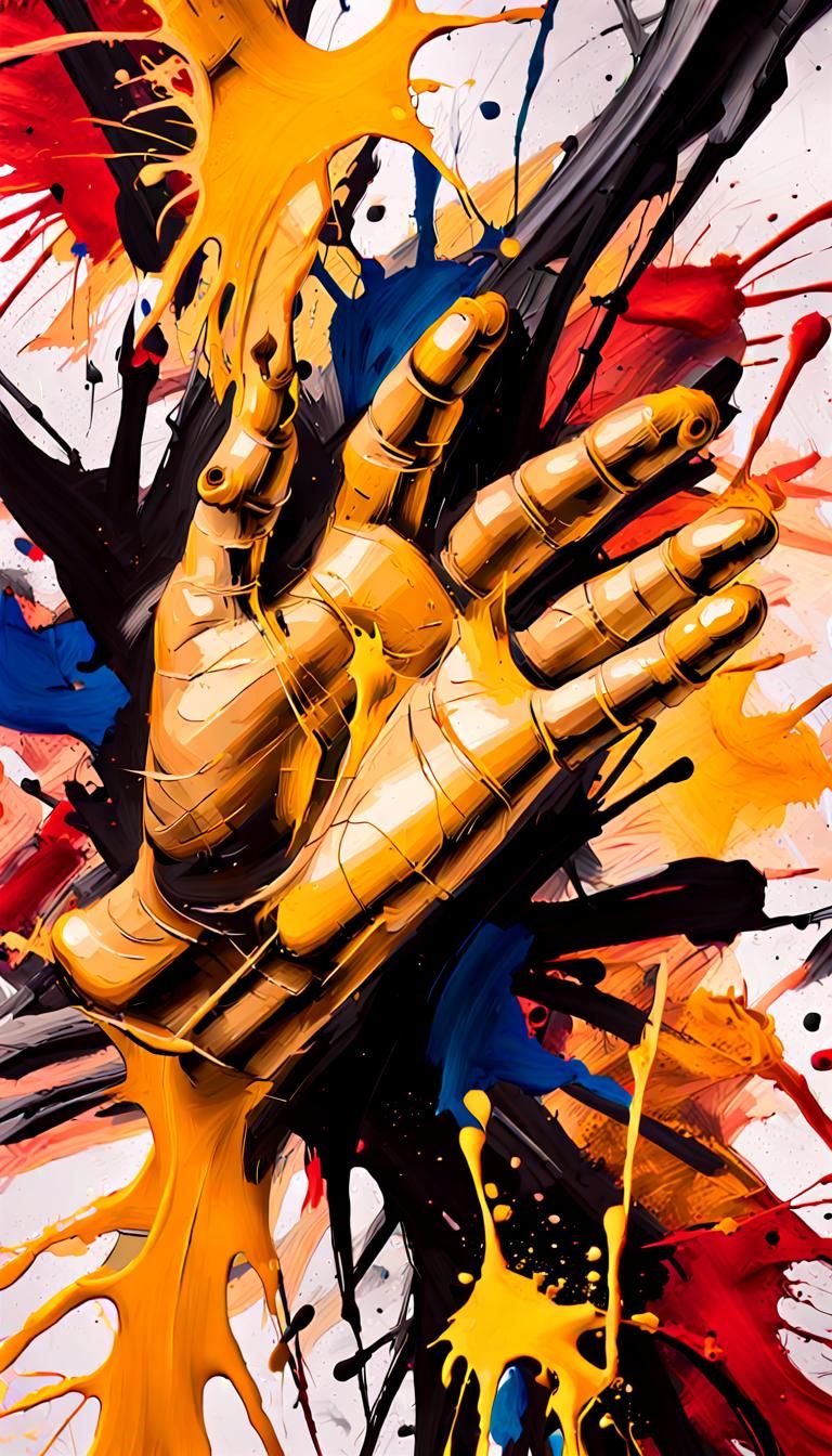 Abstract Expressionism: Ape's Ink Splatter Art