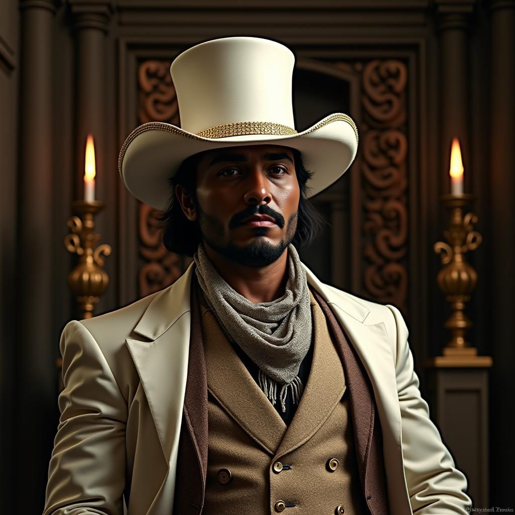 Italian Gangster in Mansion, Magical Realism Style