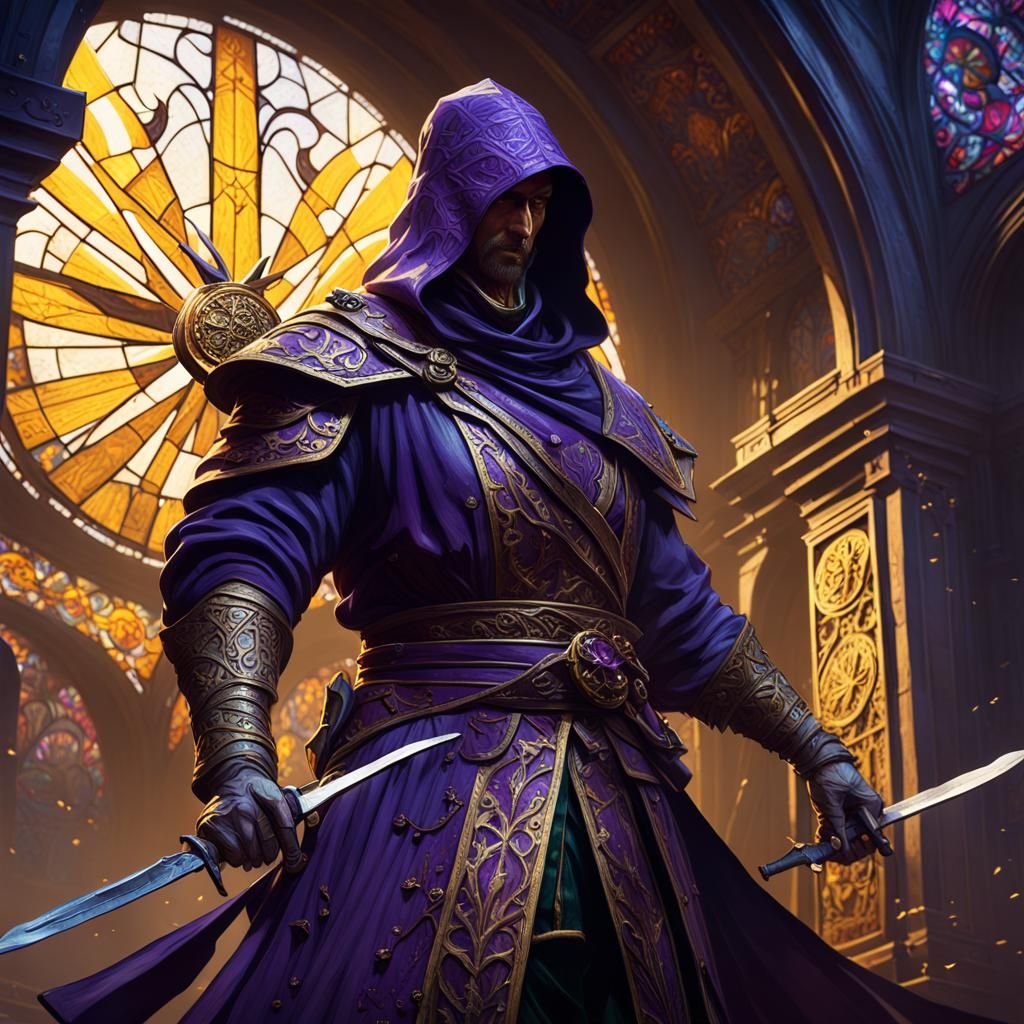 Knife Thrower's Act: Dark Fantasy Concept Art