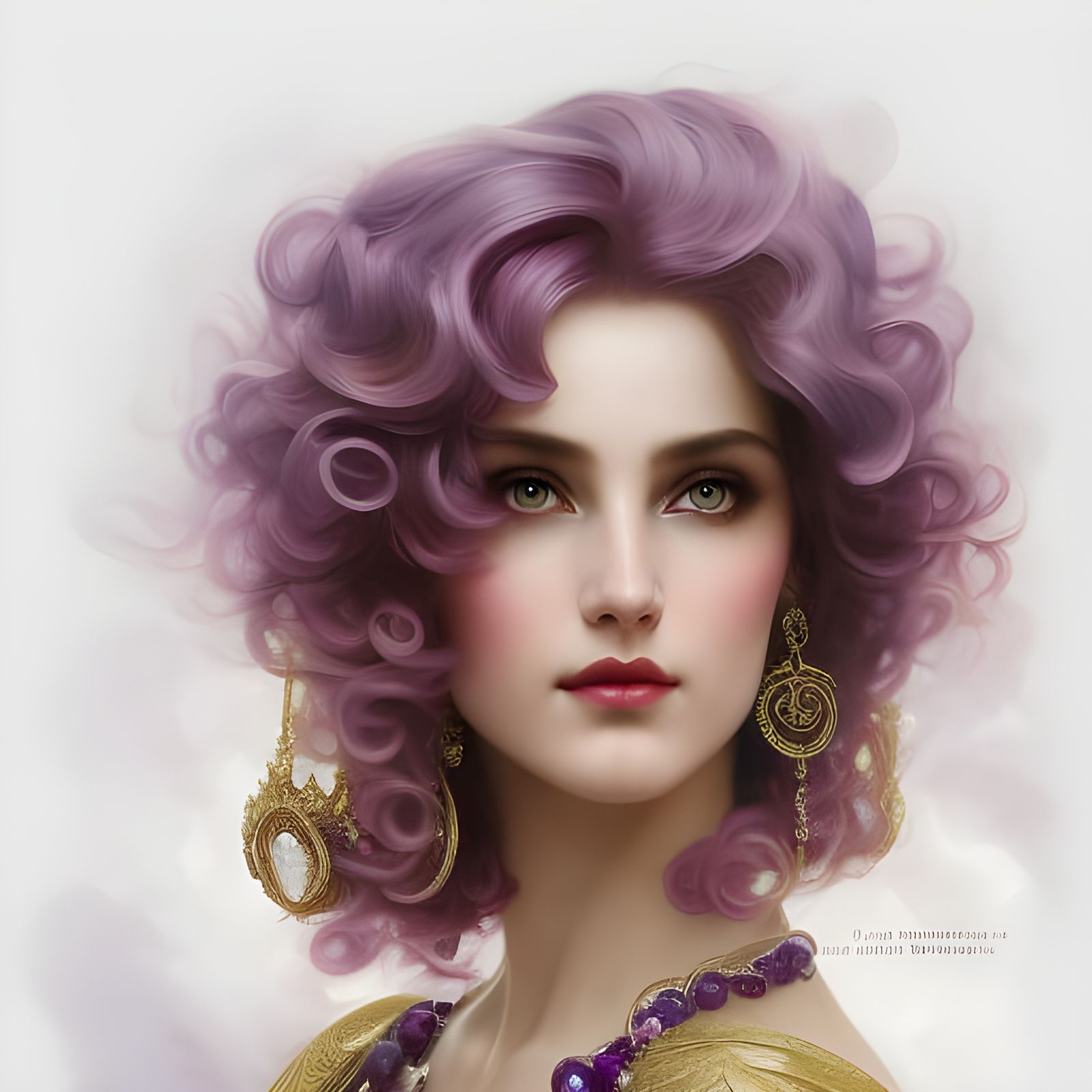 Elegant Goddess Portrait in Digital Painting Style