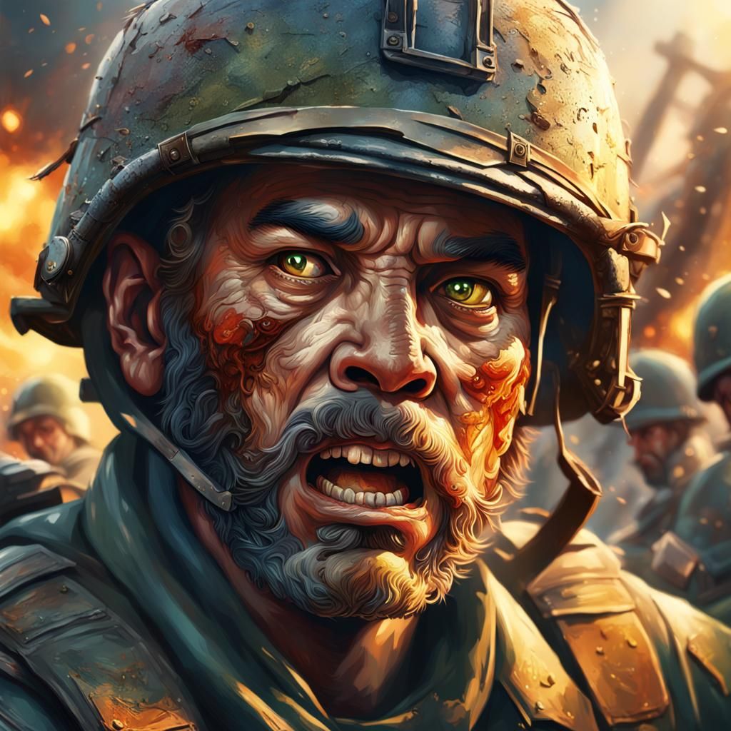 Dramatic Hyperrealistic Portrait in Splash Art Style