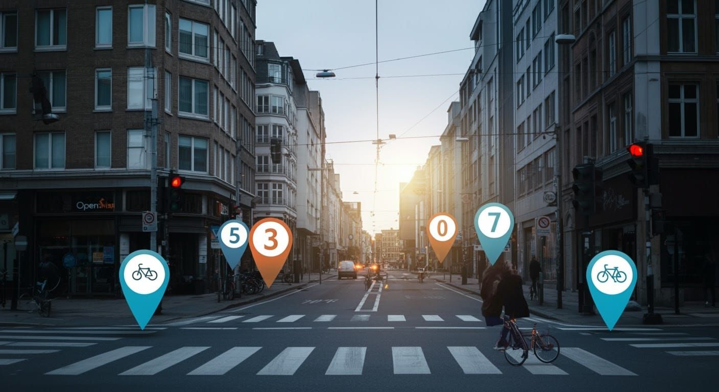 Cyberpunk Streetview with OpenStreetMap Sign