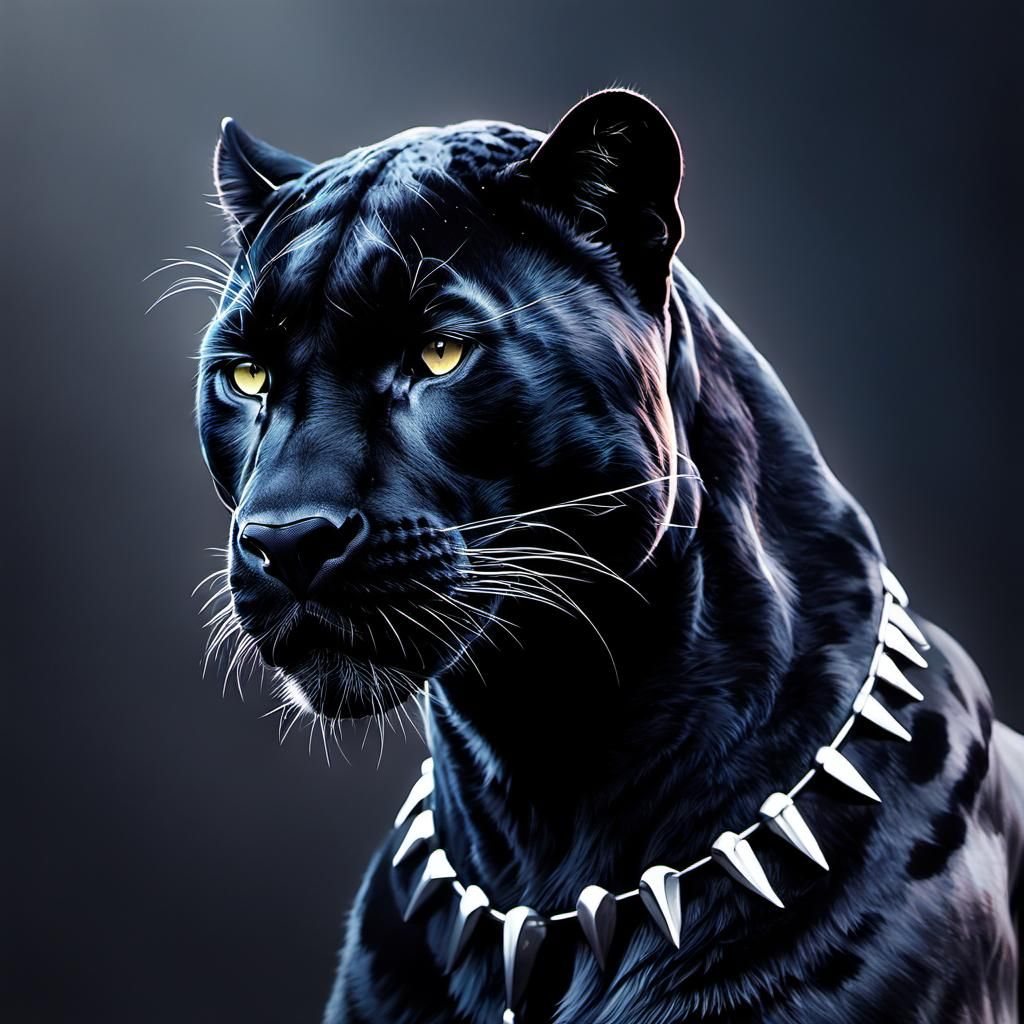 Minimalist Black Panther Illustration