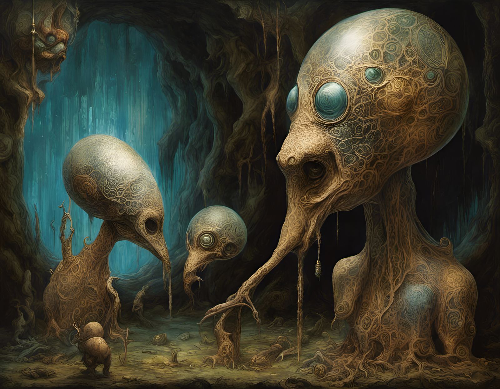 Cryptid Taxidermy in Otto Rapp Style