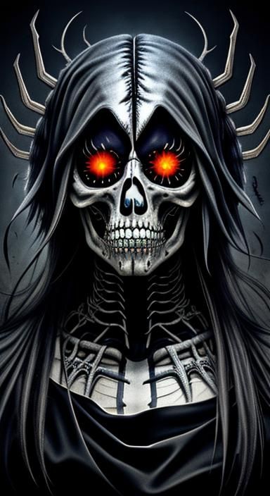 Neurographic Halloween: Giger and Afremov Inspired Art