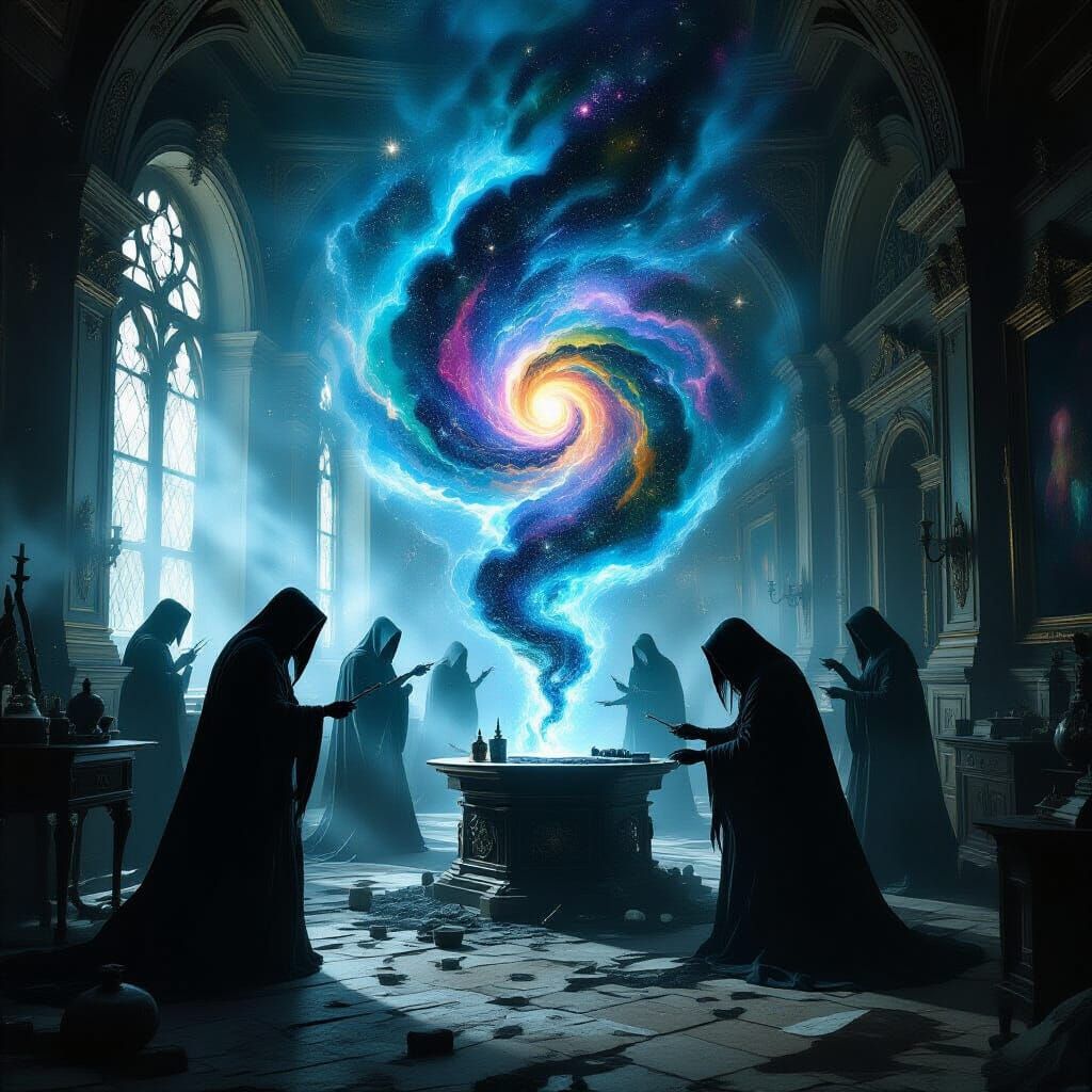 Dark Magic Artistry in Gothic Horror Halls