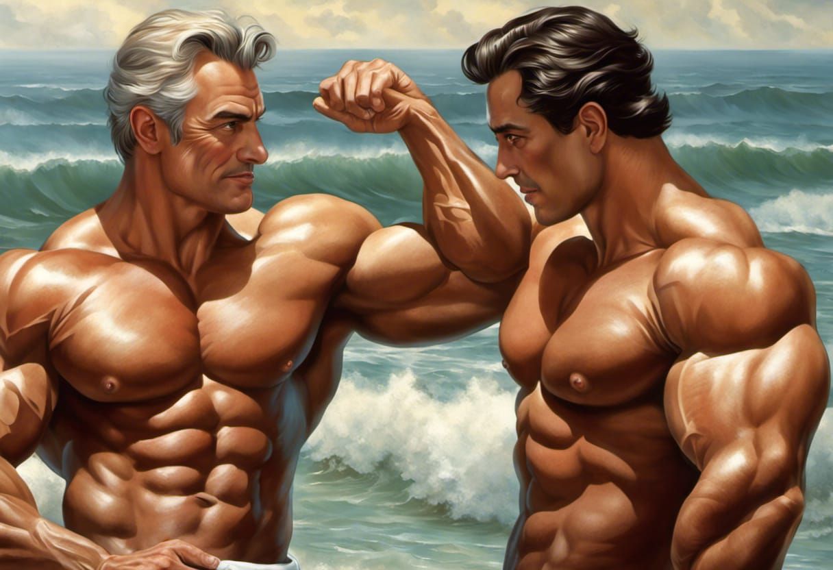 Homoerotic Bodybuilder Scene in Kush Style