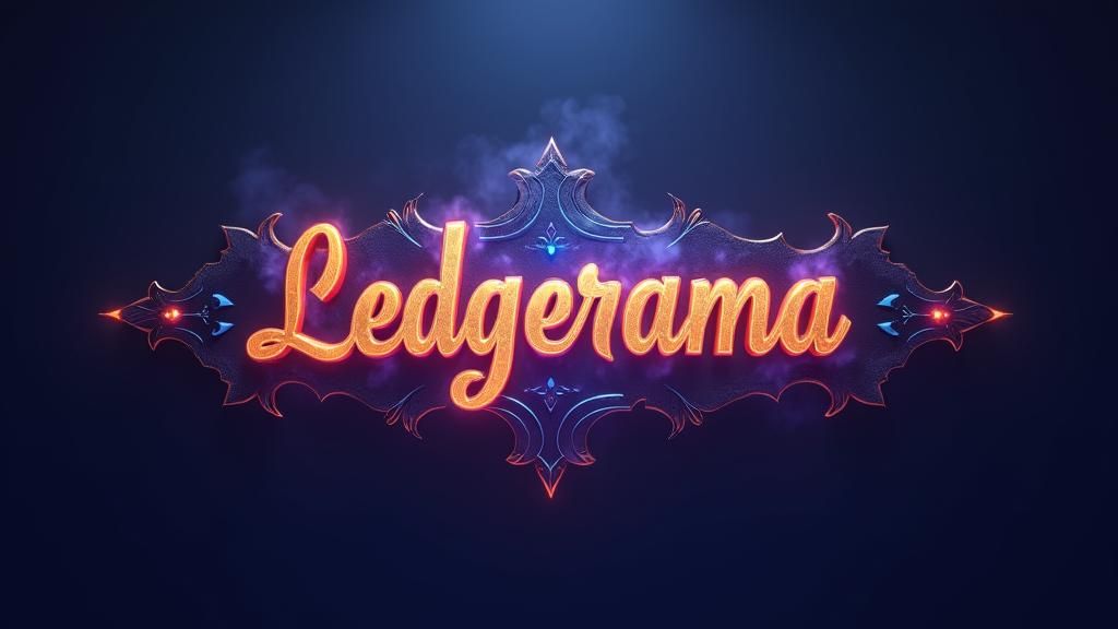 Fantasy Logo Design for Ledgerama in 8K