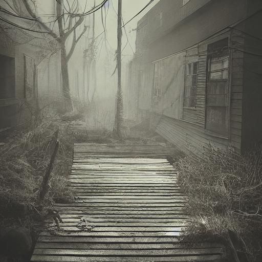 Eerie Chest with Gnawed Clothes in Vintage Style