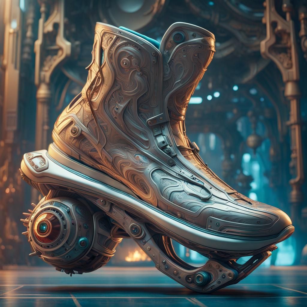 Futuristic Sci-Fi Hovering Jet Shoe Advertisement