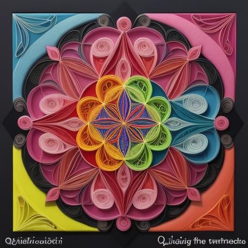 Vivid Flower of Life in Quilling Style