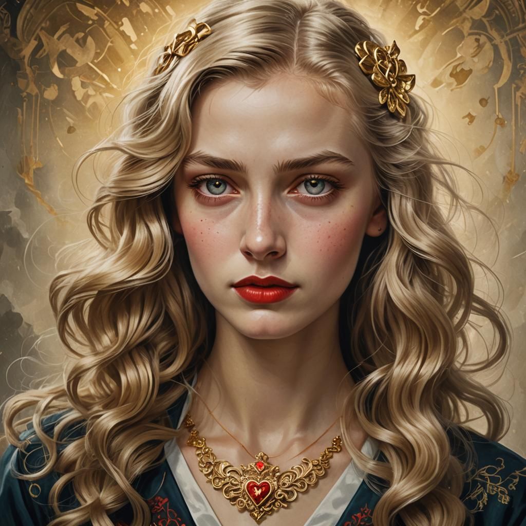 1940s Russian Woman Portrait in Hyperrealism