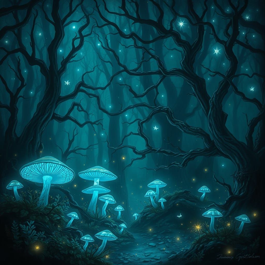 Dreamlike Forest of Whispers and Wonder