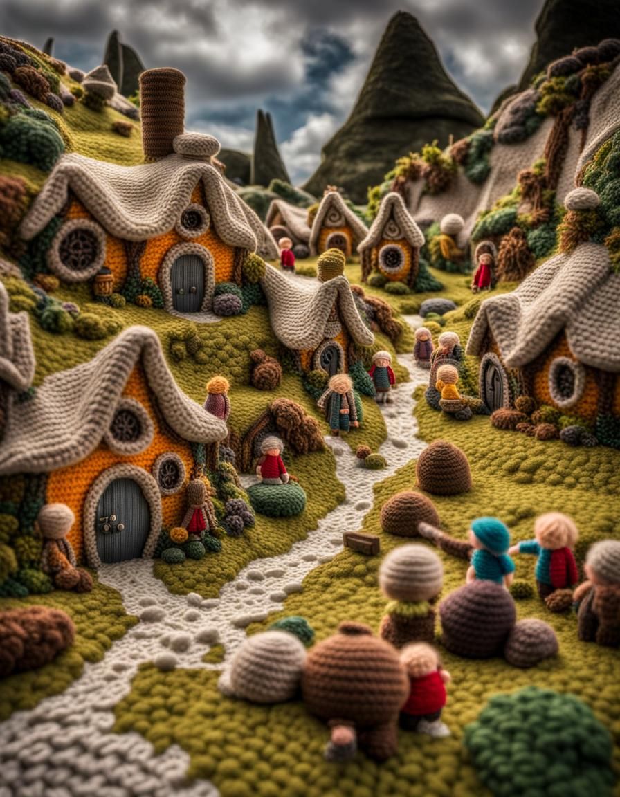 Crochet Mountain Village