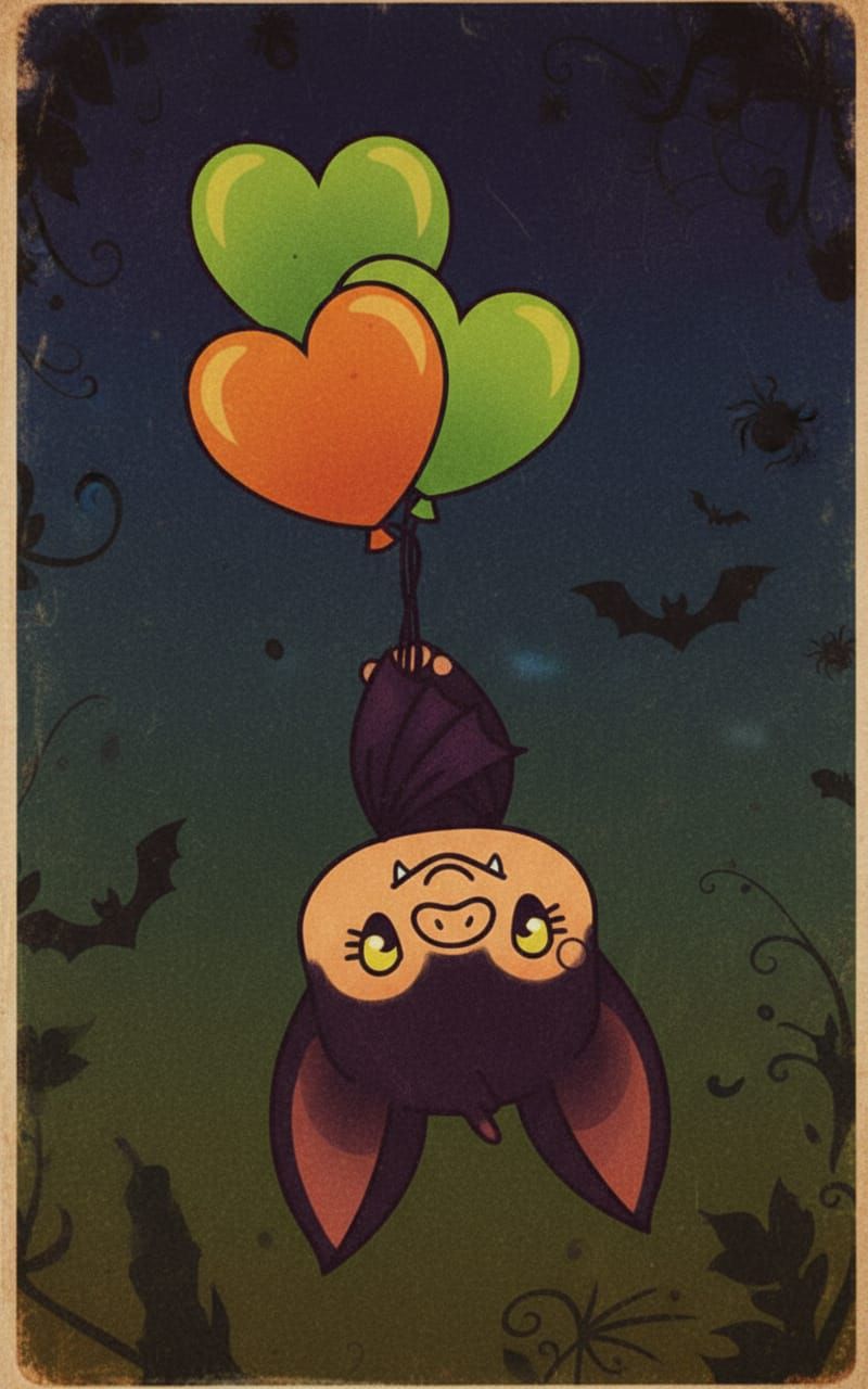 Intricately Detailed Vintage Halloween Scene