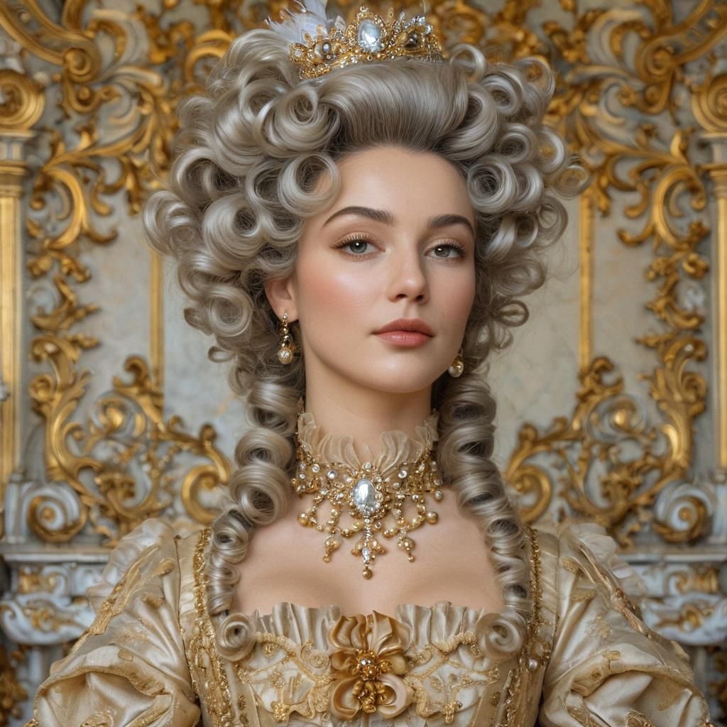 Rococo Portrait of a Courtesan in Versailles