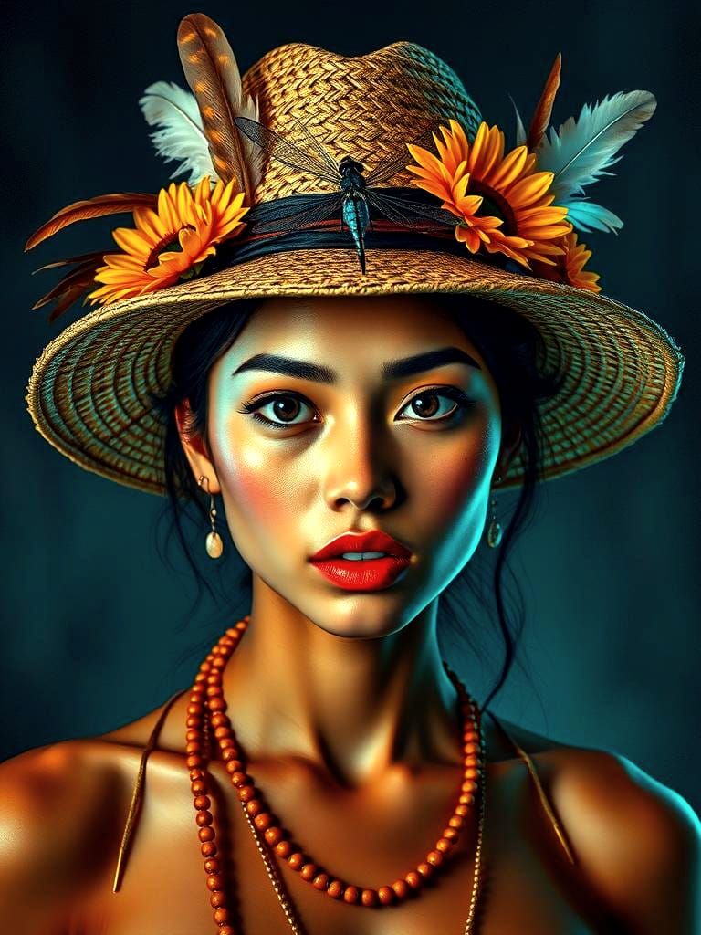 A Girl With Panama Hat