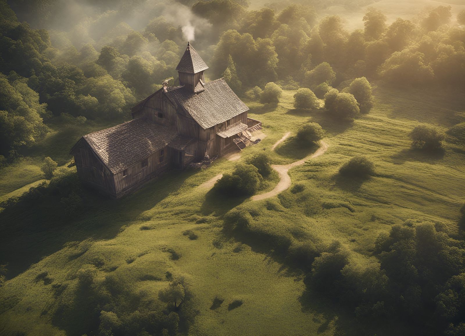 Tractor Fertilizing Wheat Crops in Sunny Field