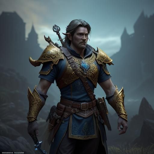 Link's Heroic Stand in Hyrule at Sunset