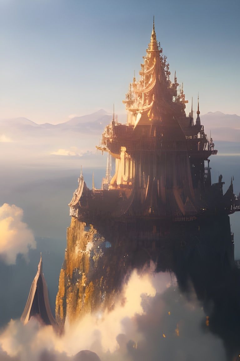 Futuristic Cosmic Cathedral in Digital Art Style