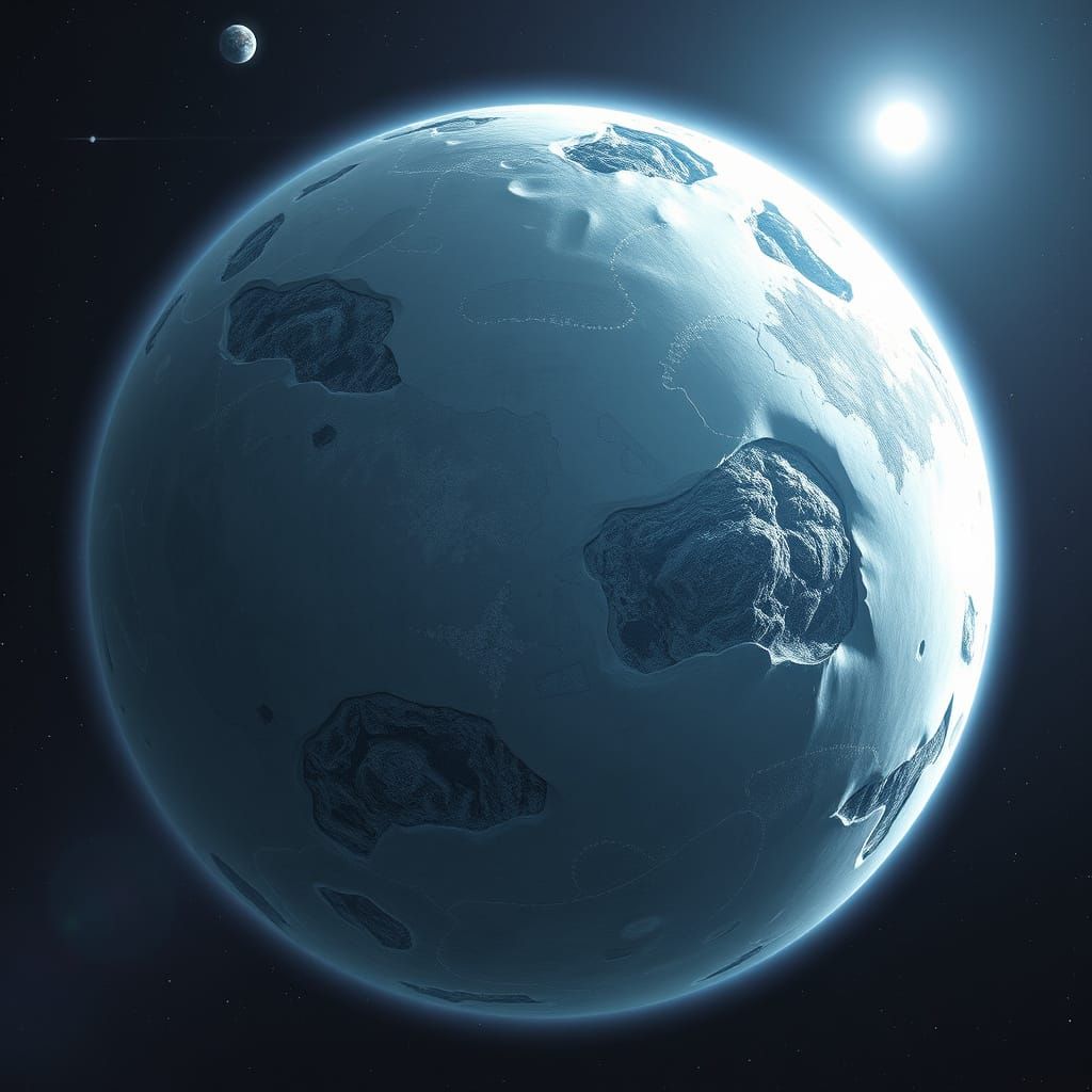 Gharado: Icy World of Frozen Scars and Ethereal Luster