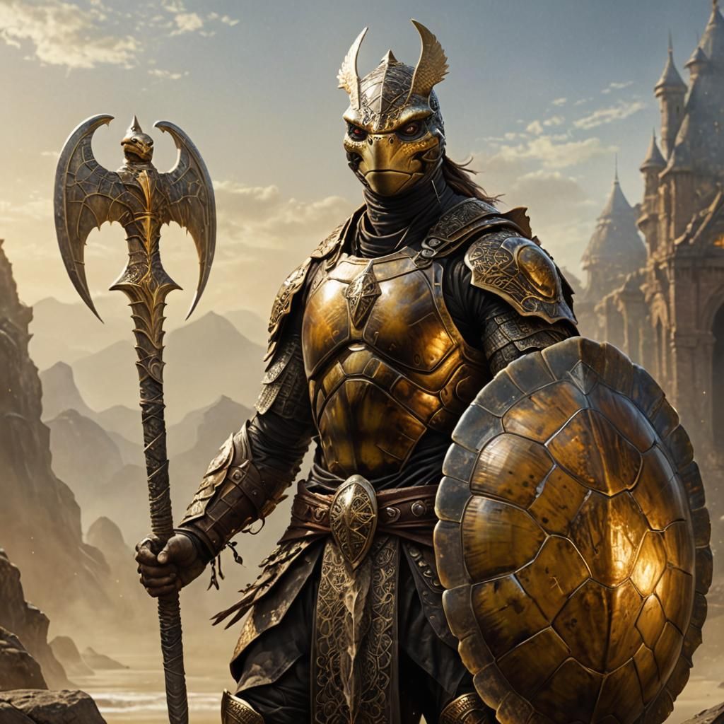 Turtle Warrior in Luis Royo Style