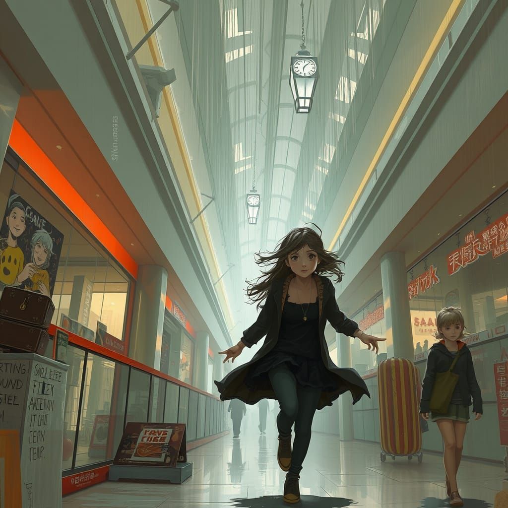 Anime Girl's Desperate Mall Escape