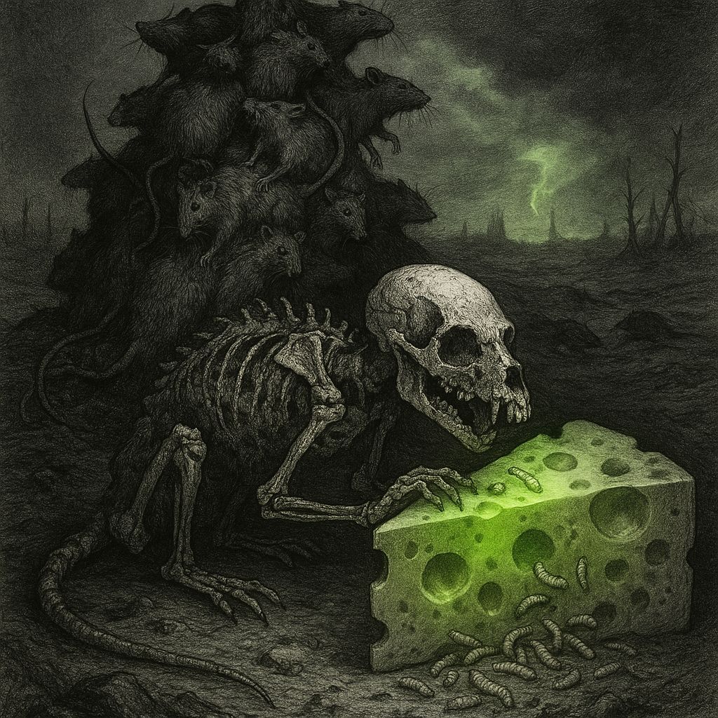 Horror Rat King in Radioactive Winter Wasteland