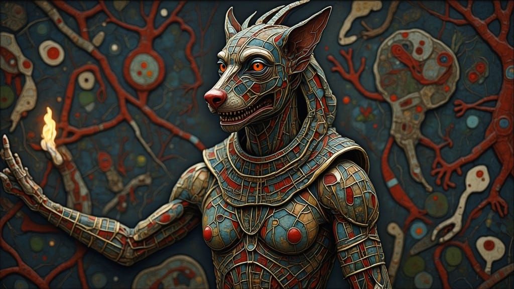 Regal Mummy of Ancient Egyptian Royalty in Dark Fantasy Styl...