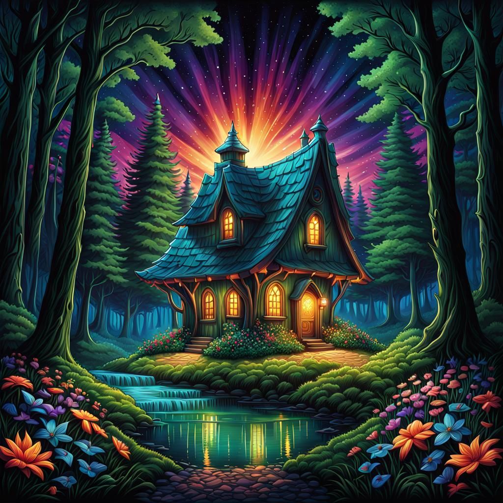 Enchanted Forest Illustration in 3D