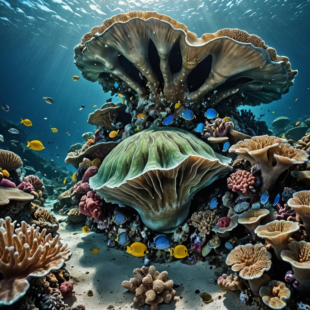 Coral Reef Marine Life in Hyper-Realistic Underwater Photogr...