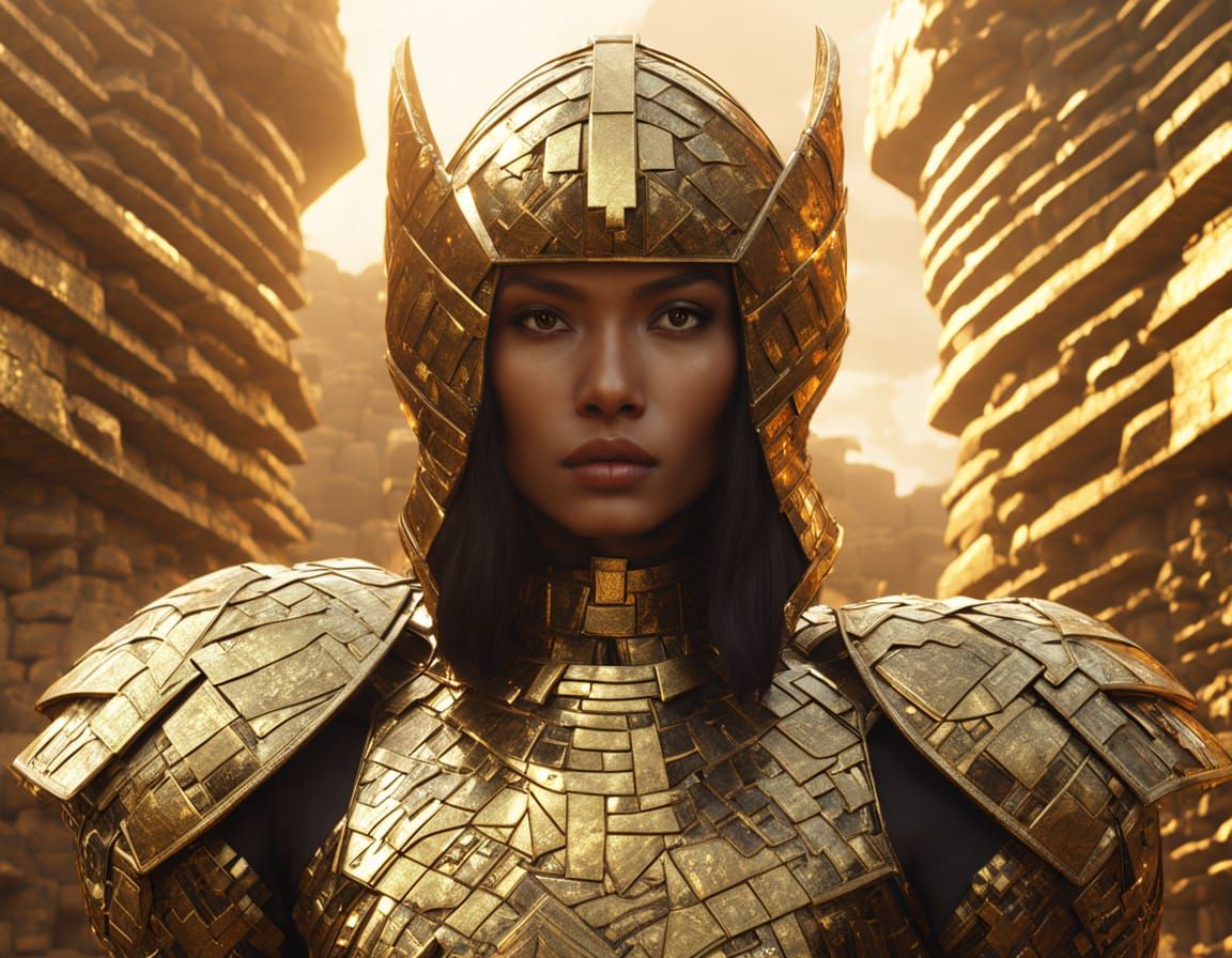 Majestic Guardian of Ancient Golden City