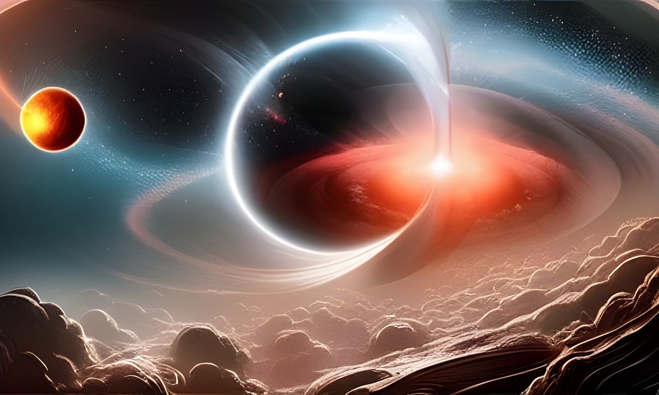 Epic Black Hole Digital Matte Painting