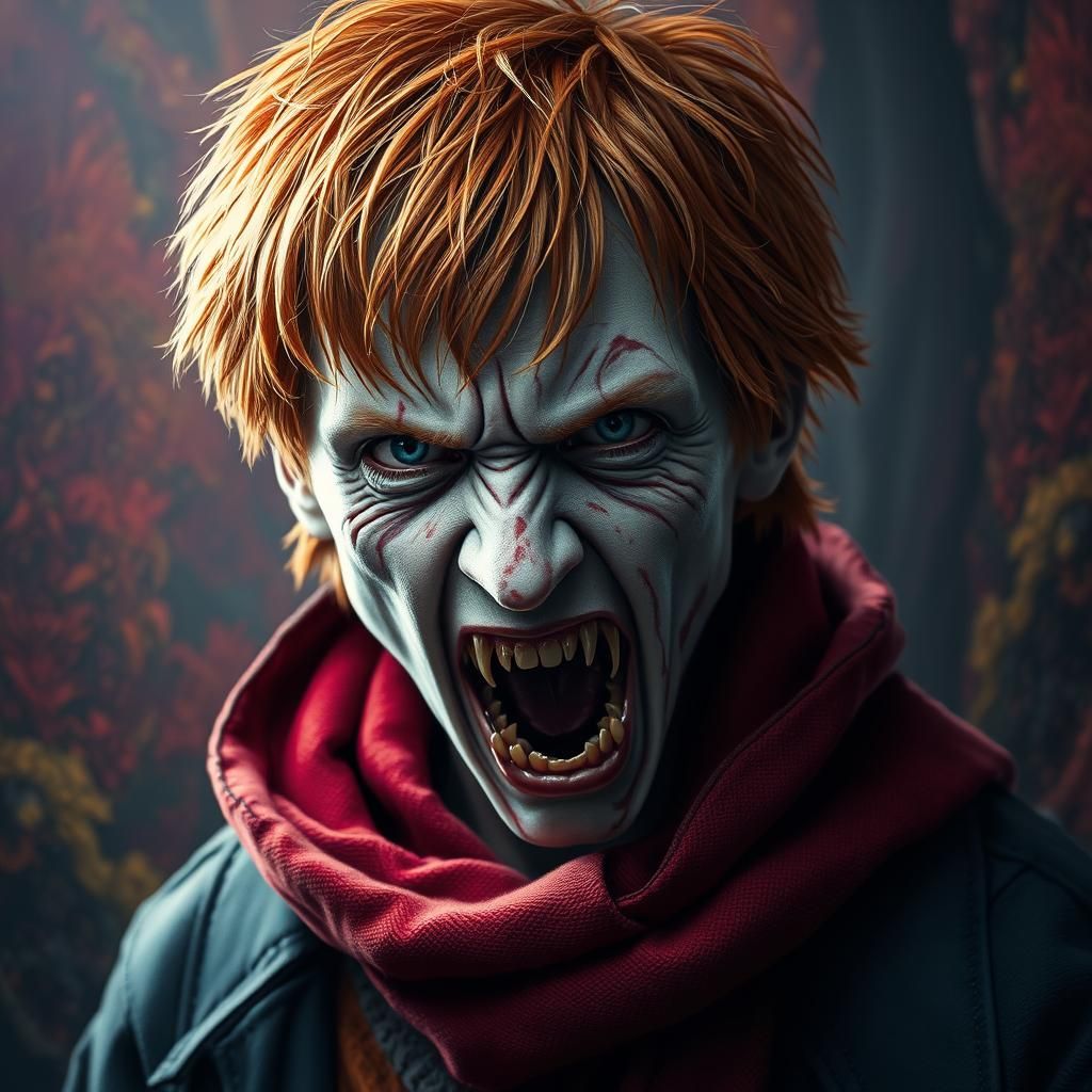 Ron Weasley Vampire in Haunting Digital Art