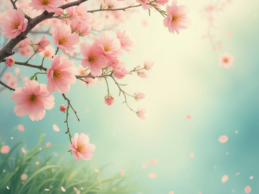 Whimsical Spring Morning in Dreamy Pastel Tones